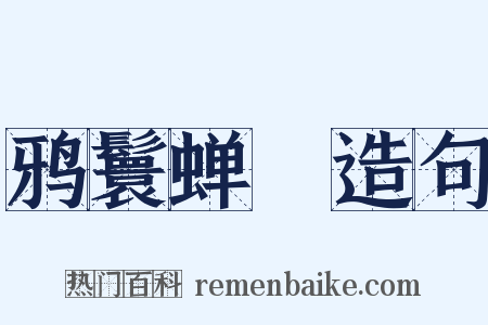 鸦鬟蝉髢造句是什么意思的图片